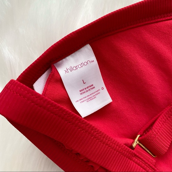 XHILARATION Size L Red Adjustable Triangle Bikini Top - Picture 5 of 6